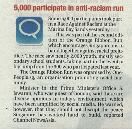 5,000 PARTICIPATE IN ANTI-RACISM RUN