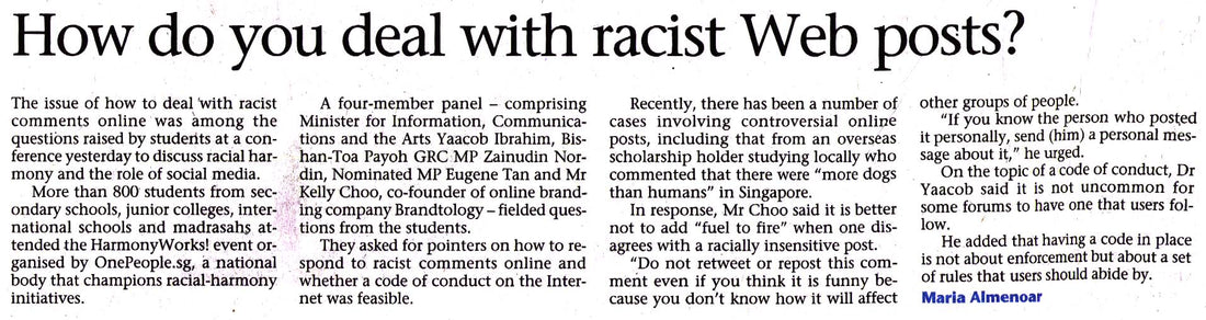 HOW DO YOU DEAL WITH RACIST WEB POSTS