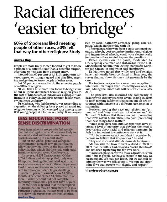 RACIAL DIFFERENCES ‘EASIER TO BRIDGE’