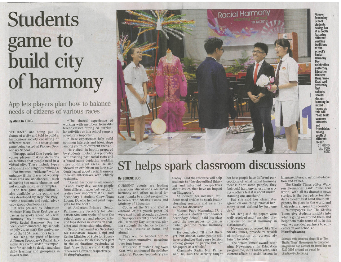 STUDENTS GAME TO BUILD CITY OF HARMONY
